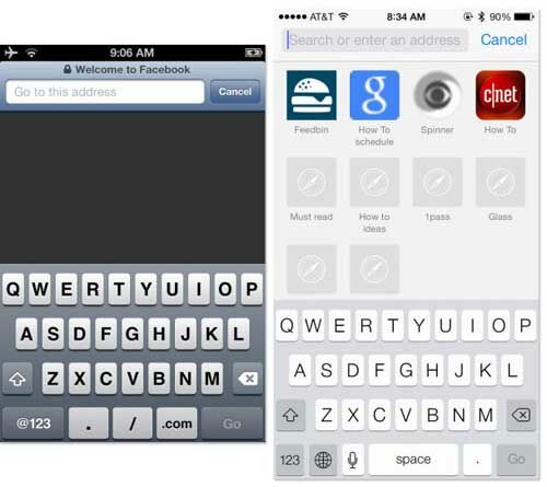 Letak Tombol Com Di Safari Ios7