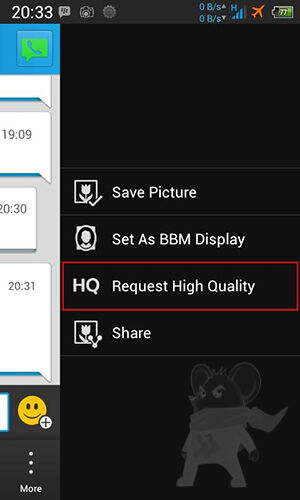 Cara Mengirim Dan Menyimpan Foto Kualitas Tinggi Di BBM Android1