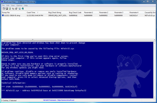 Bluescreenview Screenshot