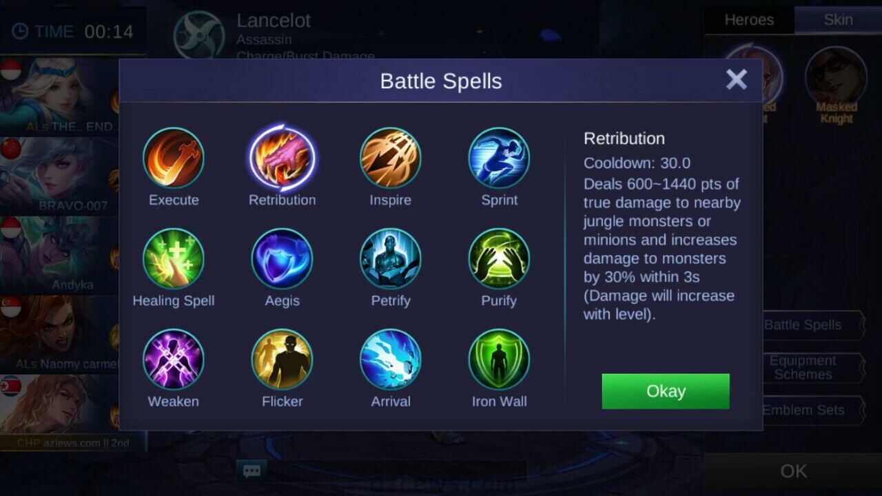 12 Jenis Battle Spell di Mobile Legends