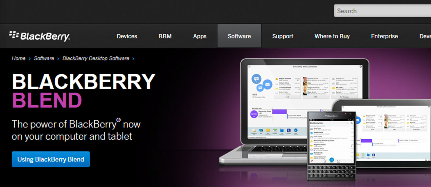 BBM di PC Menggunakan Software BlackBerry Blend