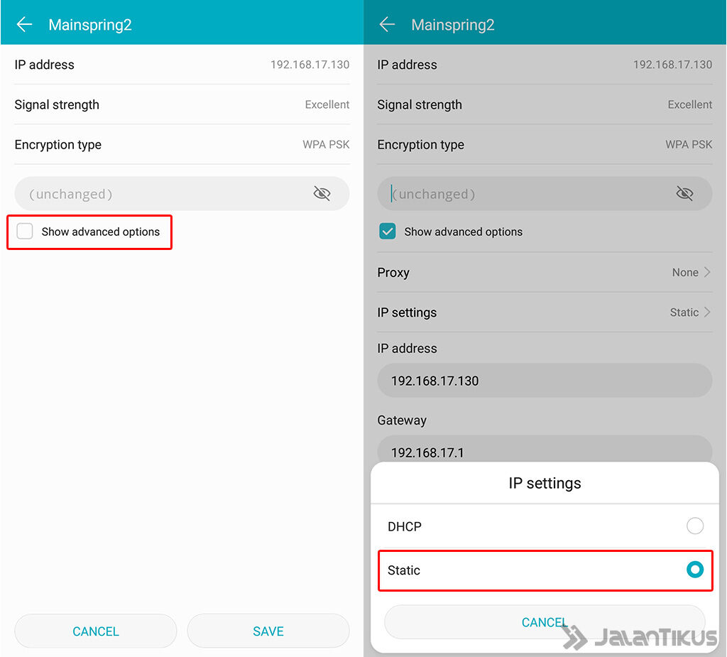 Cara Setting DNS 1.1.1.1 Android - Langkah 2