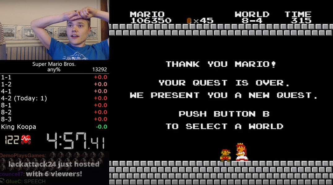 super mario bros. world record