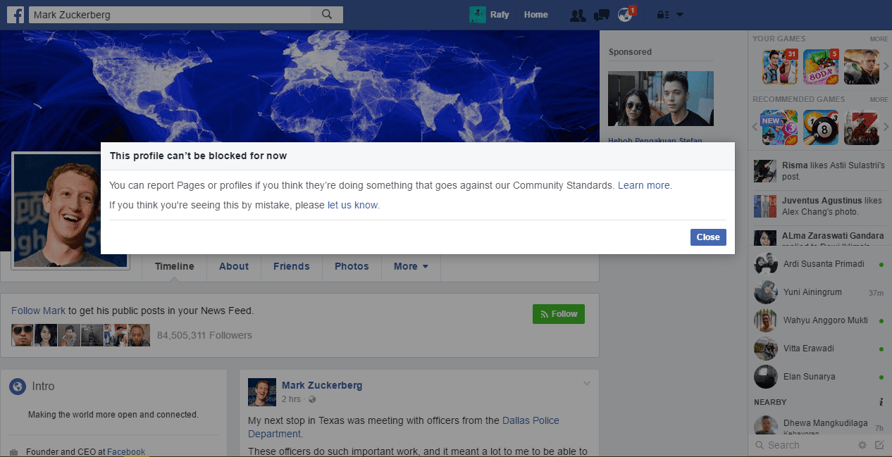 Jangan Blokir Mark Zuckerberg Di Facebook Ini Alasannya