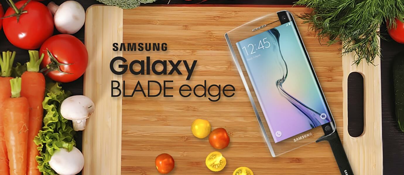 Gila, Samsung Galaxy Blade Edge Bisa Untuk Memotong Buah dan Makanan!