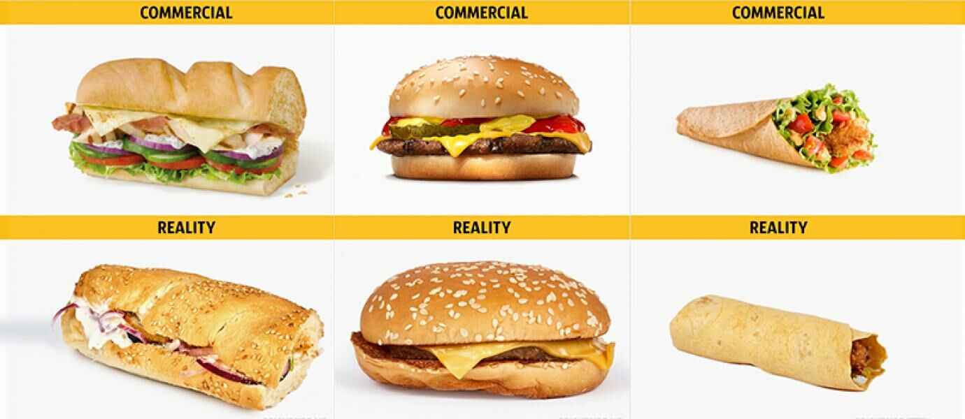 15 Foto Lucu Iklan Vs Realita Dari Makanan makanan 