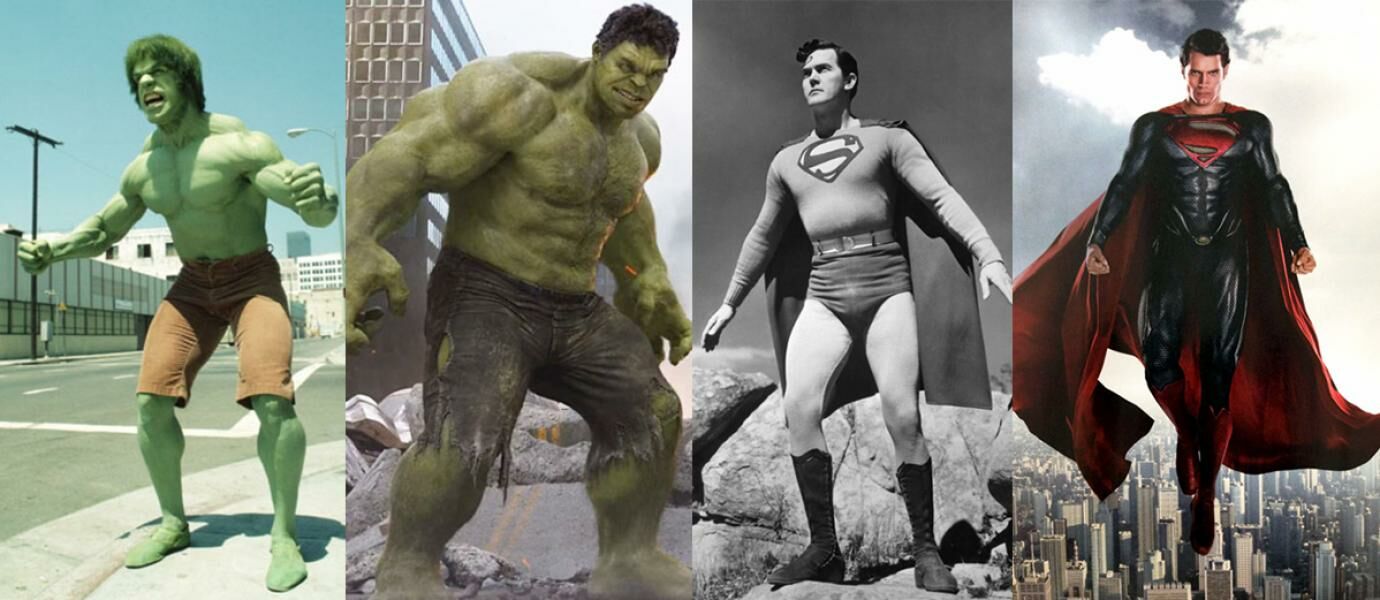 KOCAK! Inilah Tampilan Superhero Jaman Dulu Vs Sekarang (20 Foto)