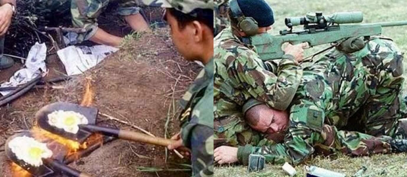 Sempak Kelihatan dan Saling Injak, Inilah Tingkah Konyol Tentara Saat Bertugas!