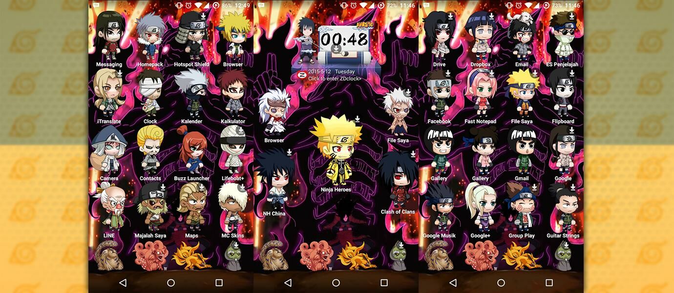 Cara Mudah Pakai Tema Naruto Di Semua HP Android JalanTikuscom