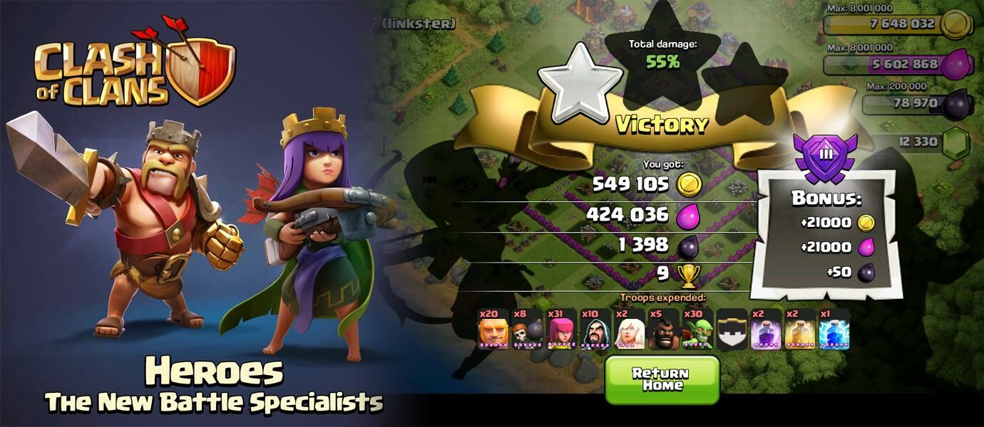 Cara Dapat 400 Ribu Loot Hanya Dengan Barbarian dan Archer di Clash of Clans