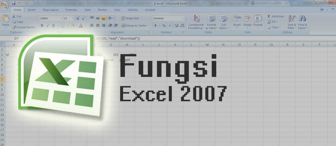 Formula Dan Rumus Microsoft Excel 2007 Lengkap Wajib Kamu Pelajari