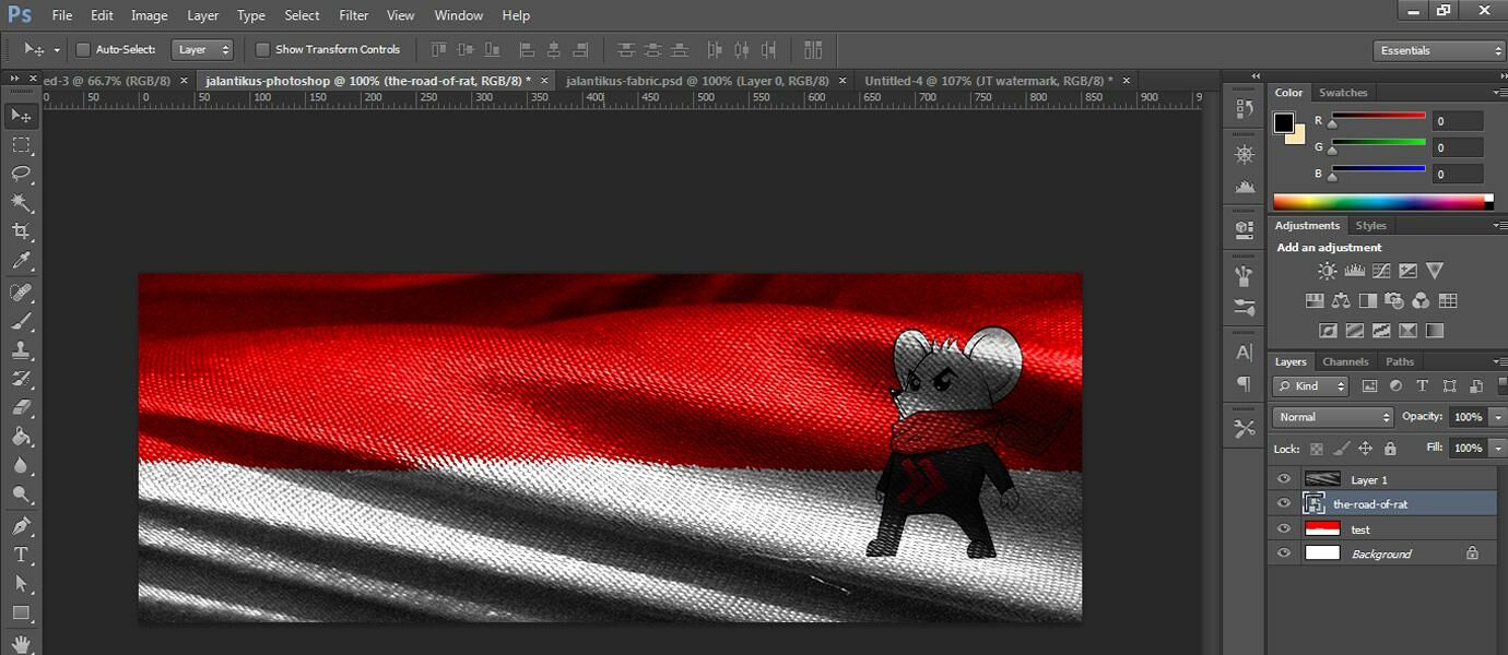 Cara Mudah Membuat Gambar Bendera 3D di Photoshop 