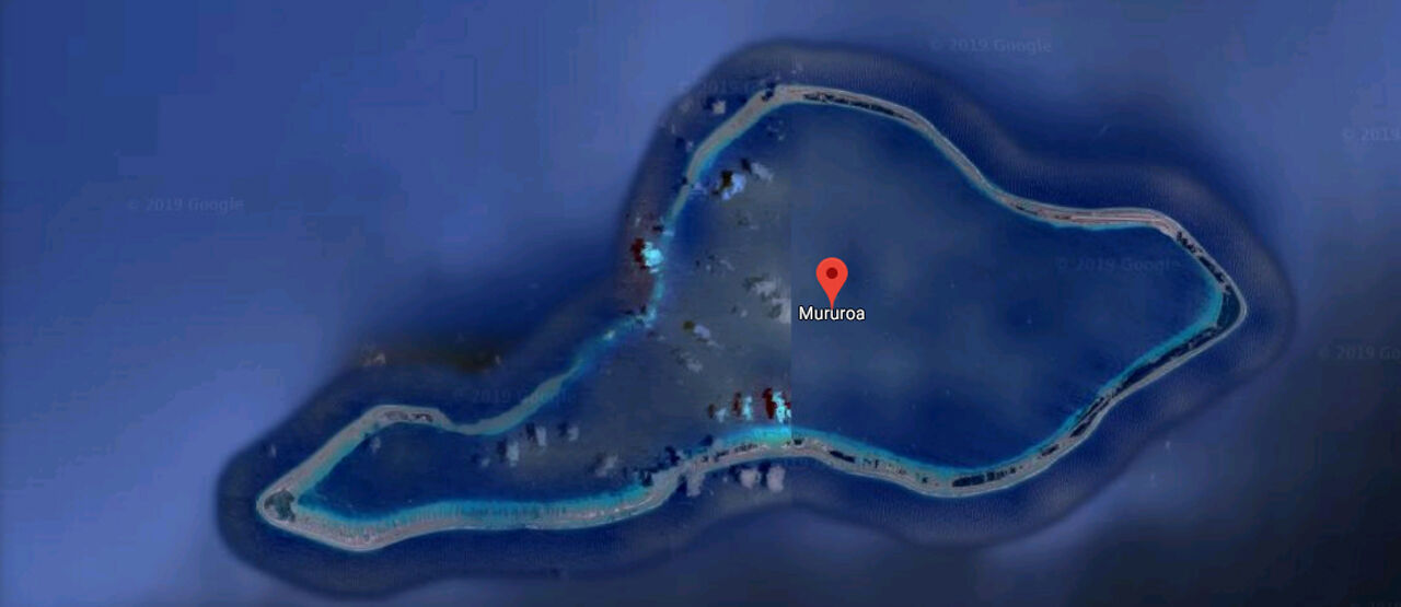 Pulau Mururoa Diblur Google Maps 9399a