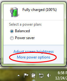 Baterry Power Options