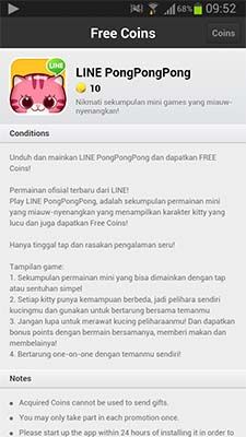 Event Free Coin Line Hari Ini Download Line PongPongPong 1