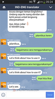 Cara Menggunakan Kamus Di LINE For Android 2