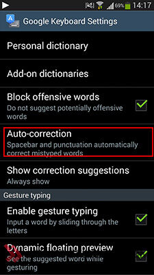 Cara Mematikan Fitur Auto Correct Di Keyboard Android 3