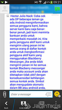 DP BBM Tidak Muncul Jangan Percaya Broadcast Message