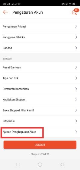 Cara Menghapus Akun Shopee Di Hp 1f84b