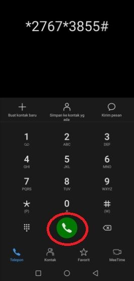 Cara Reset HP Advan Kode Rahasia Tunggu Proses Dial Up F327a