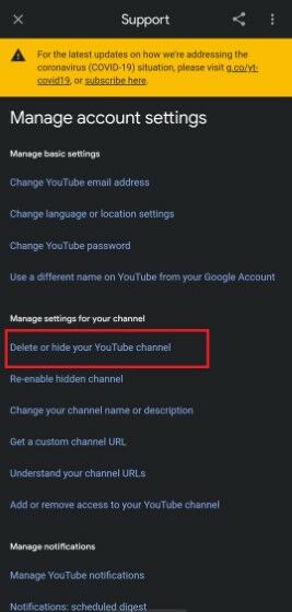 Cara Hapus Akun Channel Youtube Ab185