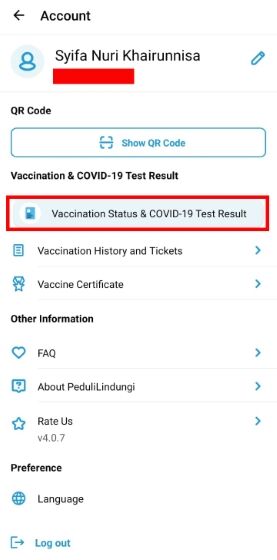 Status Vaksinasi D7422