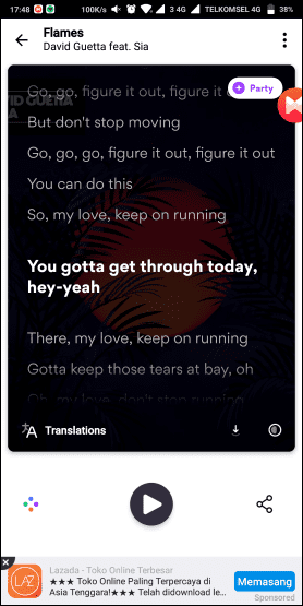 Cara Menampilkan Lirik Lagu Android 6 D600b