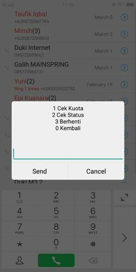 Cek Kuota Internet Indosat sms 3