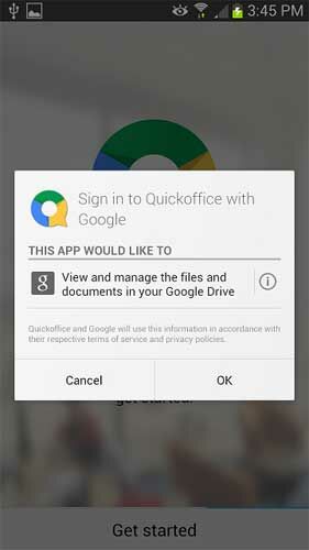 QuickOffice Account