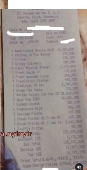 Struk Makanan 164 Juta A6e48