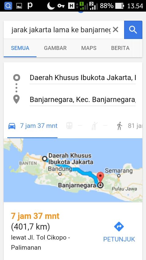 Mengetahui Jarak Serta Waktu Tempuh Dengan Google