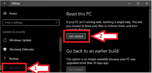 cara reset setting windows 10
