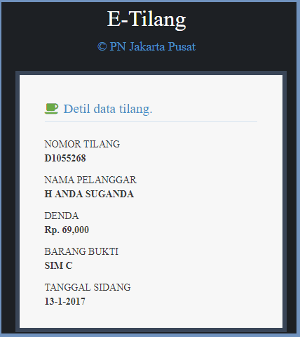 Tanpa Suap Cara Cek Denda Tilang Online Pakai E Tilang