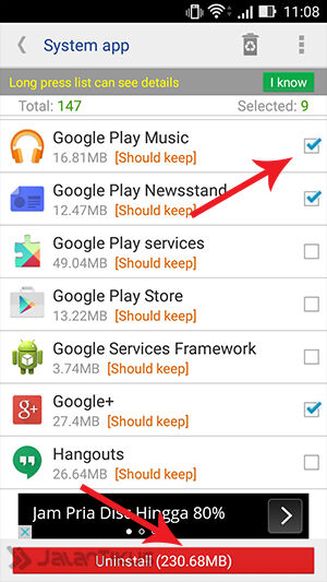 Menghapus Aplikasi Bawaan Android 2