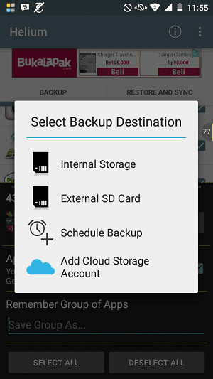 Cara Backup Aplikasi Menggunakan Helium10