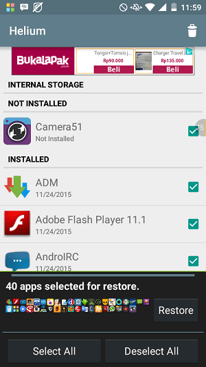 Cara Backup Aplikasi Menggunakan Helium12