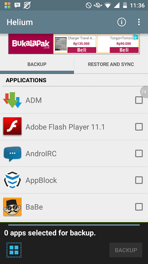 Cara Backup Aplikasi Menggunakan Helium7