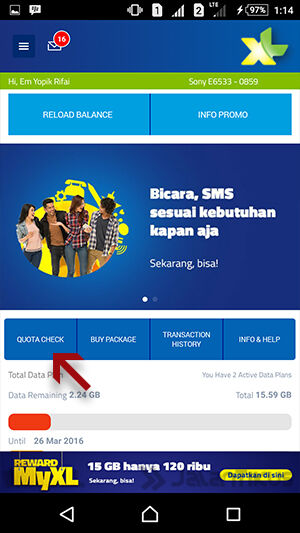 Cara Cek Kuota Data Internet XL Axiata 2017, Mudah dan 