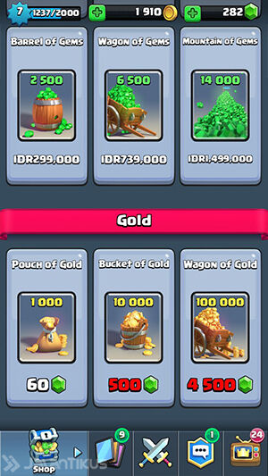 Cara Mendapatkan Gold Clash Royale 3