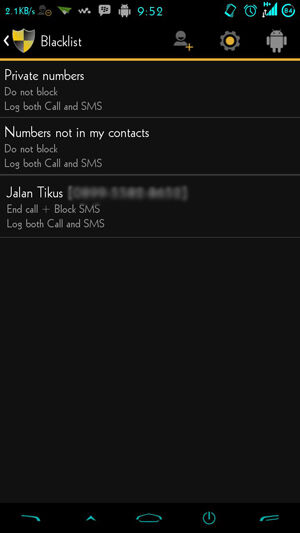 Blacklist Android 4