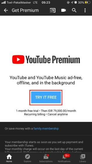 Cara Mendapatkan Youtube Premium Gratis A4f2c