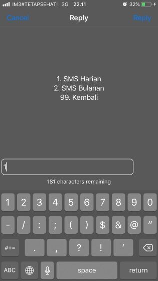 Cek Paket Sms Indosat 4307d