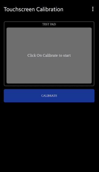 Langkah Satu Kalibrasi Aplikasi Touchscreen Calibration 35078