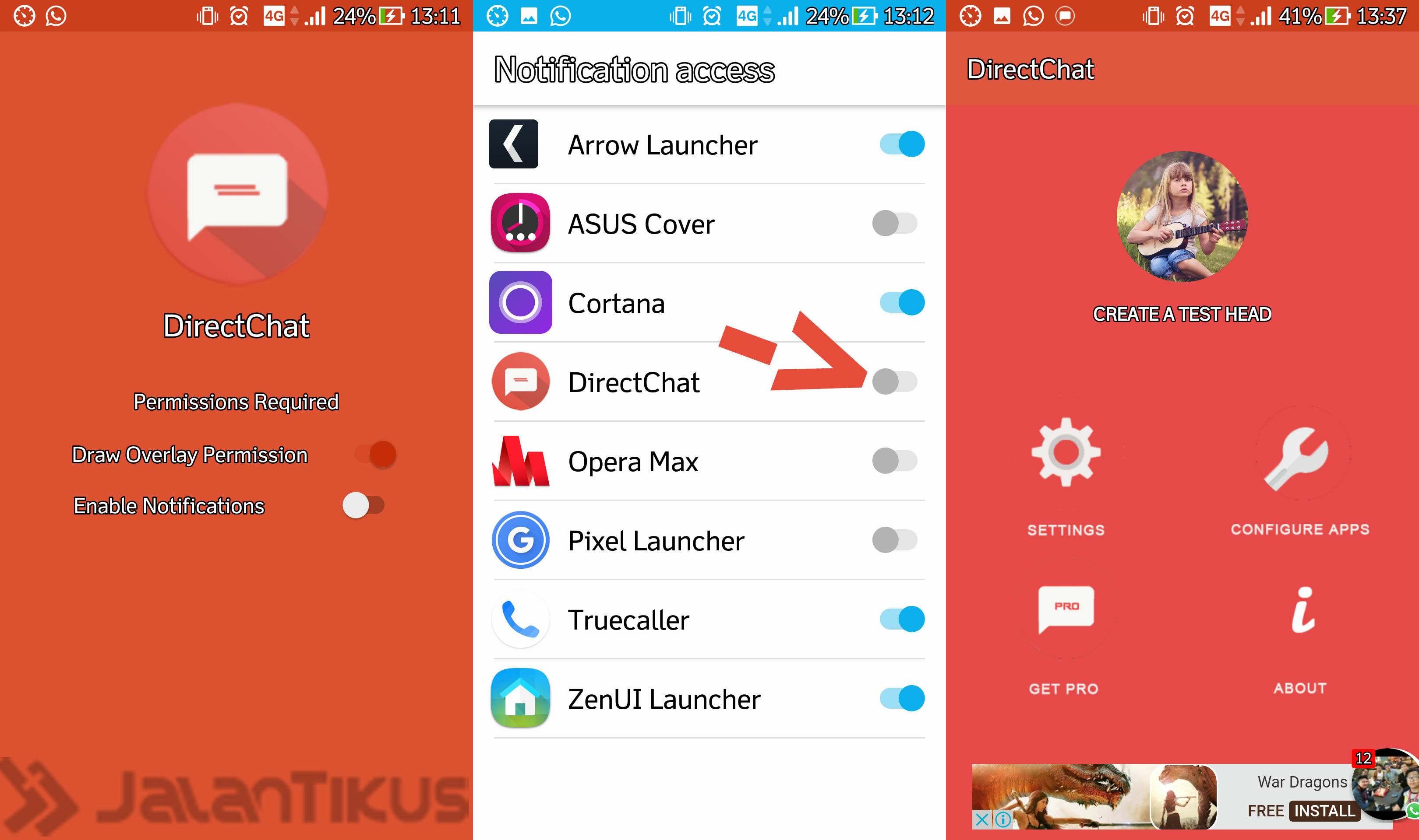 Cara Menggunakan DirectChat ChatHeads for All