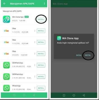 Cara Langkah Install Pasang Aplikasi Whatsapp Clone Apk Terbaru 2020 Custom Custom Cbdf4