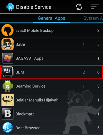 Disable Service1