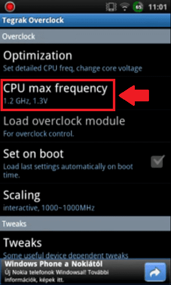 Cara Overclock Android 3 C63ce