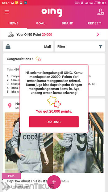 Pulsa Gratis Oing 4