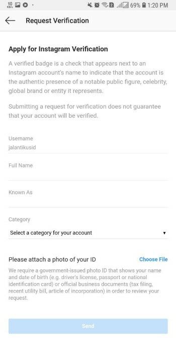 Cara Akun Instagram Verfied 5 0e1e7