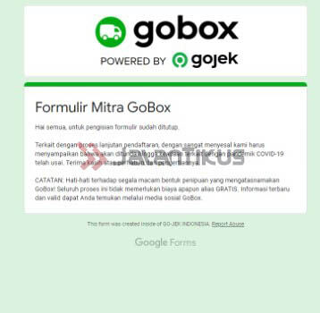 Pengumuman Penerimaan Gojek 05a38